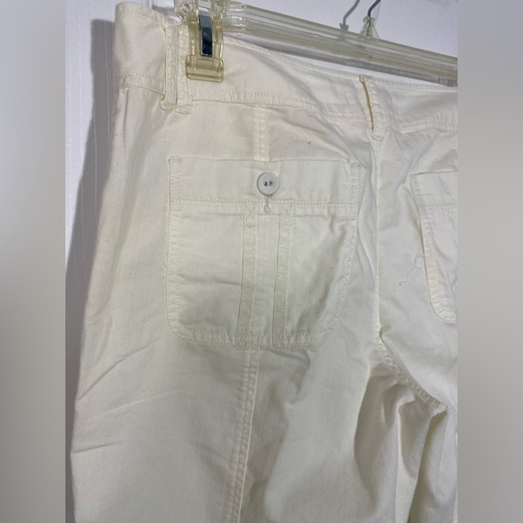 Y2K WHBM Cropped Pants HONG KONG MADE Vintage Cream 12 White House Black Market - Picture 5 of 10